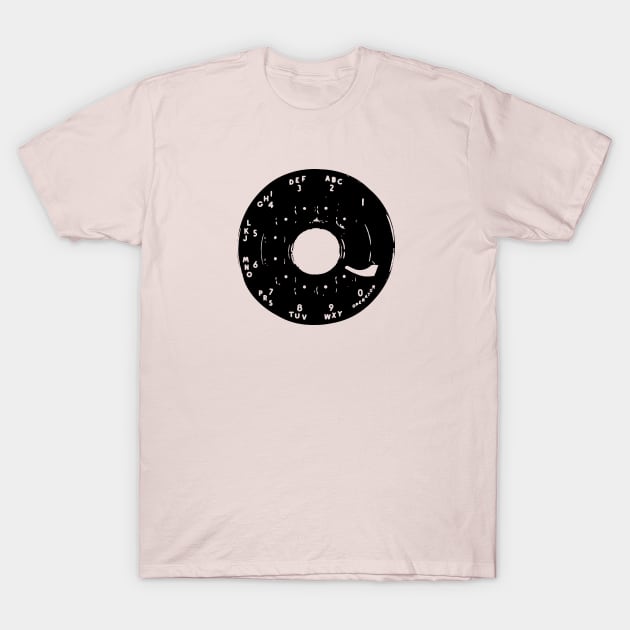 Vintage Rotary Phone T-Shirt by Spindriftdesigns